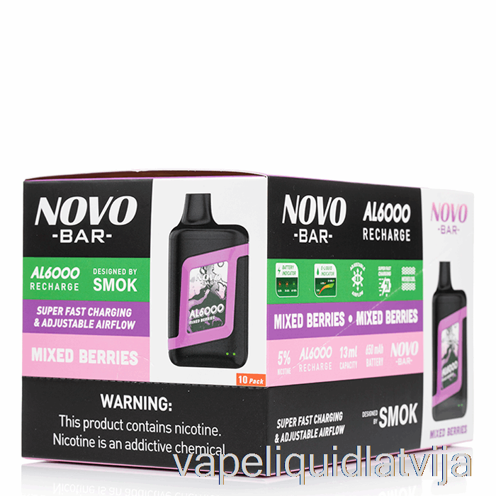 [10 Iepakojumu] Smok Novo Bar Al6000 Vienreizējās Lietošanas Vape šķidrums